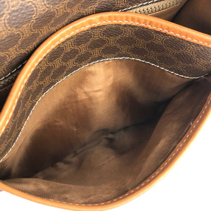 CELINE Macadam Front buckle Shoulder bag Brown Vintage Old CELINE vjh83d