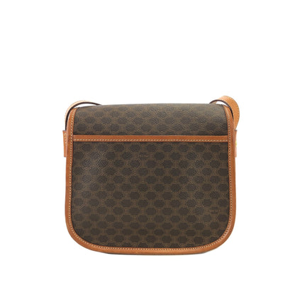 CELINE Macadam Front buckle Shoulder bag Brown Vintage Old CELINE vjh83d