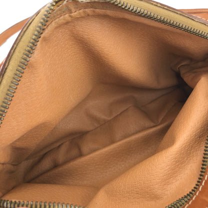 CELINE Macadam Gancini Double Zipper Shoulderbag Brown Vintage Old celine zbwypa