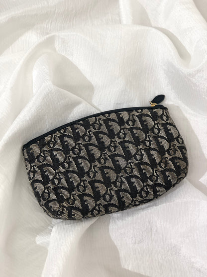 Christian Dior Trotter Jacquard 手拿包 海軍藍 復古 舊款 mz8vzi