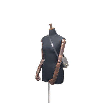 GUCCI Horsebit Flap Leather Shoulder bag Black Vintage Old Gucci rmznzj