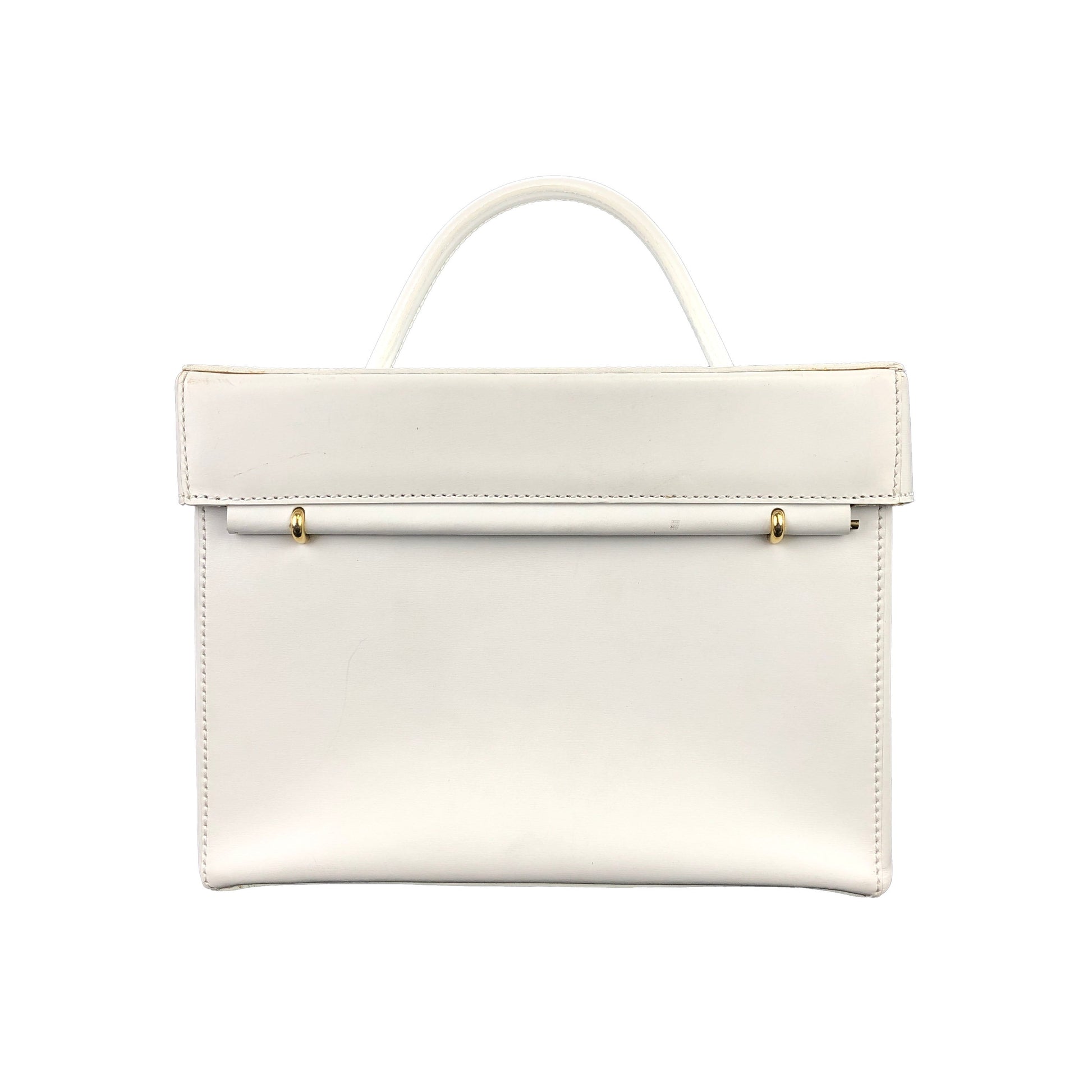 CELINE horse carriage square handbag vanity bag white vintage c7jy6k –  VintageShop solo