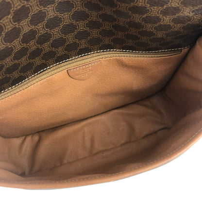 CELINE Macadam Circle logo Crossbody Shoulderbag Brown Vintage Old Celine pue5hk