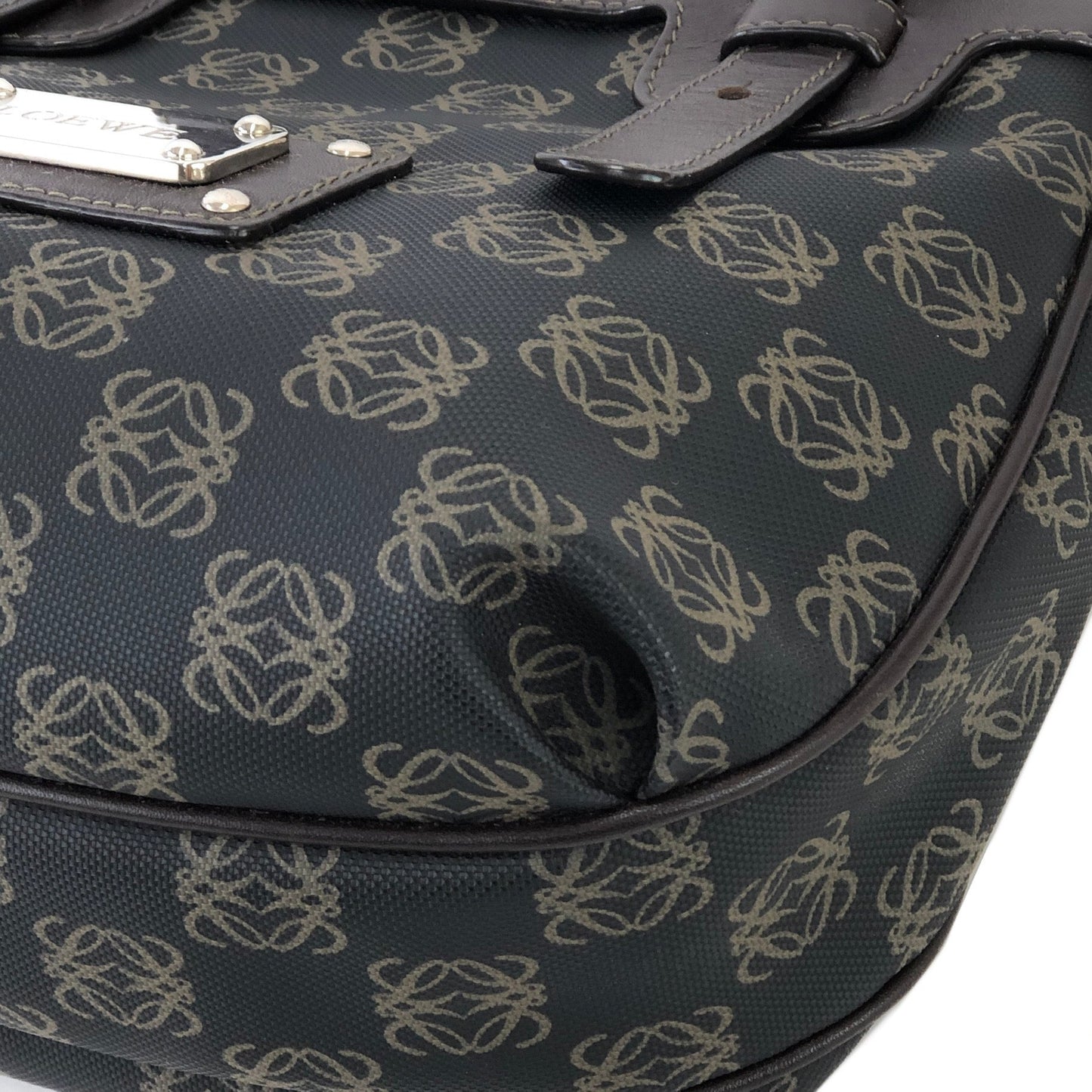 LOEWE Anagram pattern Handbag Black Vintage vhz5ui