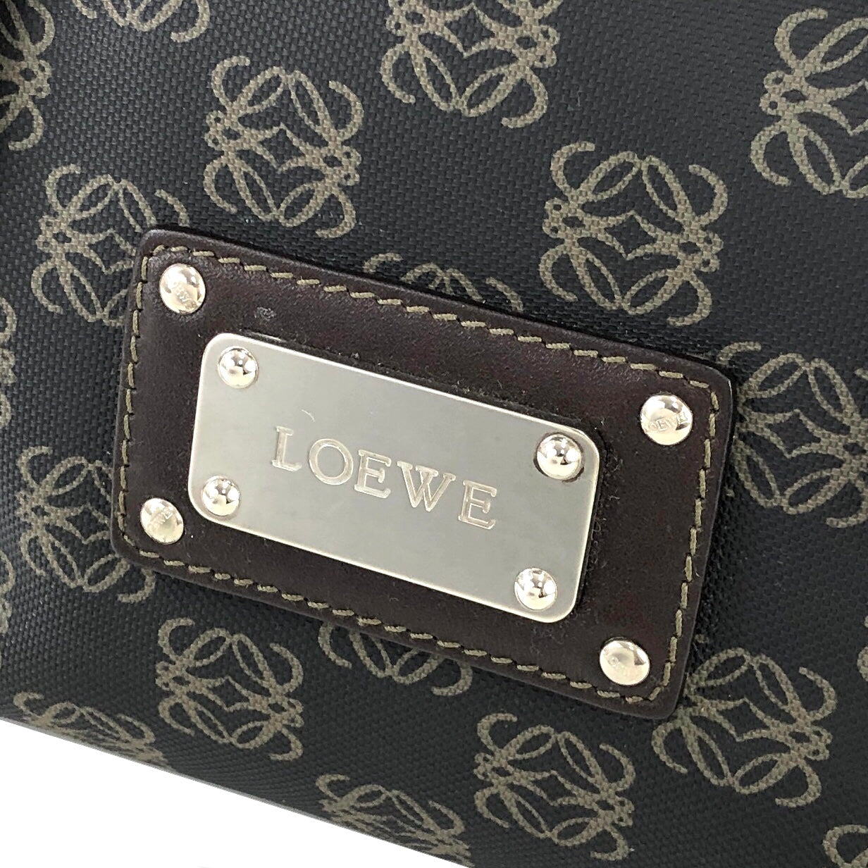 LOEWE Anagram pattern Handbag Black Vintage vhz5ui