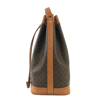 CELINE Macadam Blason Drawstring Bucket Shoulder bag Brown Vintage Old CELINE 4a8rws