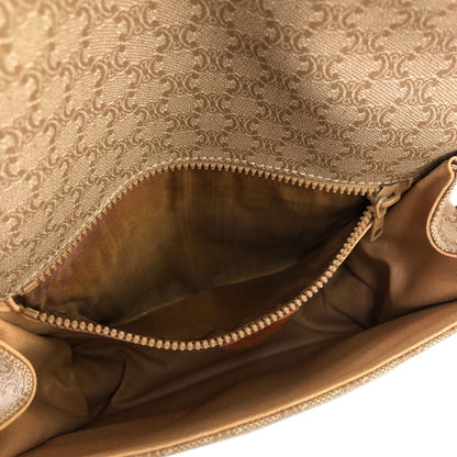 CELINE Macadam Triomphe Crossbody Shoulder bag Beige Vintage Old Celine v6hrmg