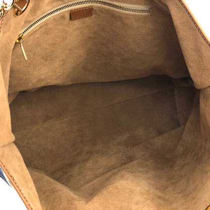 CELINE Triomphe Chain pattern Fabric Tote bag Black Vintage Old Celine pnmj2f