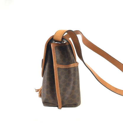 CELINE Macadam Blason Tassel Shoulderbag Brown Vintage Old celine swjrvb
