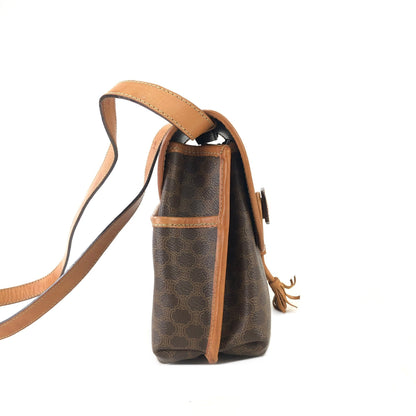CELINE Macadam Blason Tassel Shoulderbag Brown Vintage Old celine swjrvb
