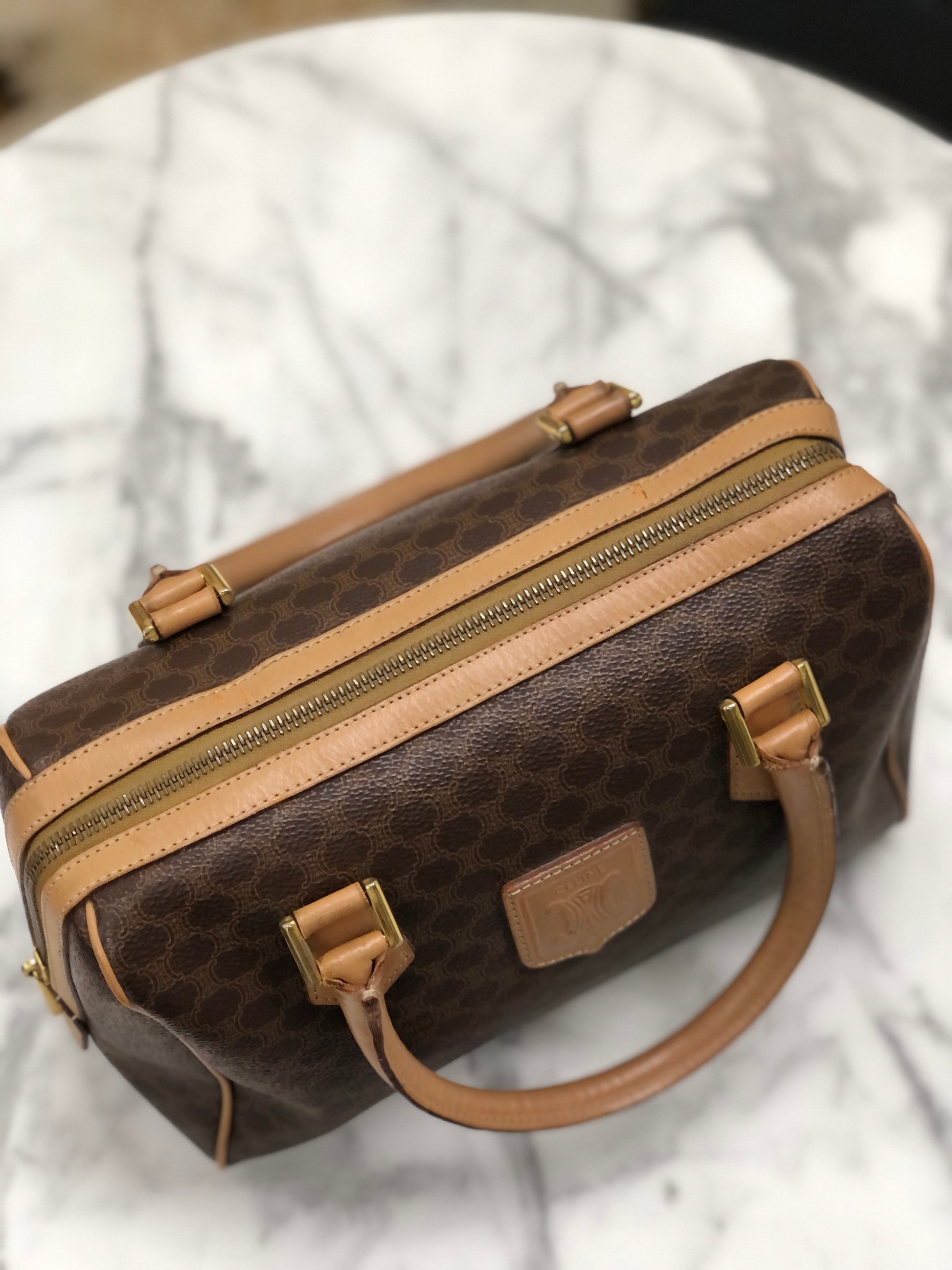 Céline Vintage - Macadam Boston Bag - Brown - Leather Handbag - Luxury High  Quality - Avvenice