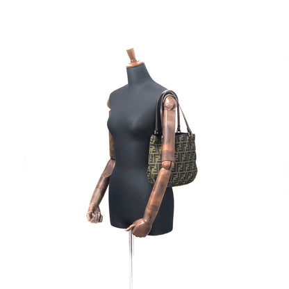 FENDI Zucca Jacquard Totebag Brown Old Vintage z3gjxz