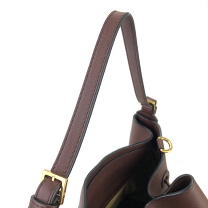 LOEWE Midnight Anagram Suede Leather Drawstring Two-wat Shoulder bag Beige  b76jhy