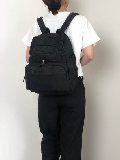 PRADA Tessuto Triangle Logo Backpack Black Vintage 8a5c5r
