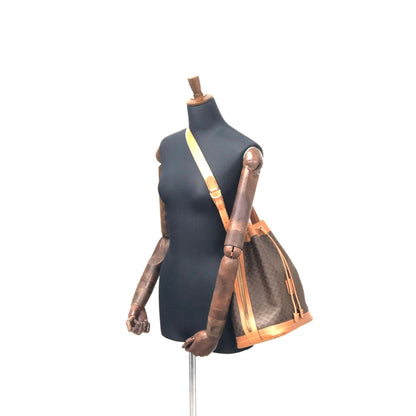 CELINE Macadam Blason Drawstring Bucket Shoulder bag Brown Vintage Old CELINE 4a8rws