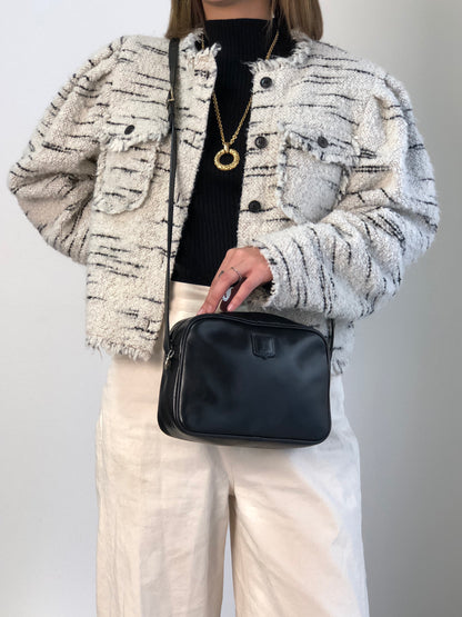 CELINE Blason Shoulder bag Black Vintage pdi5ij