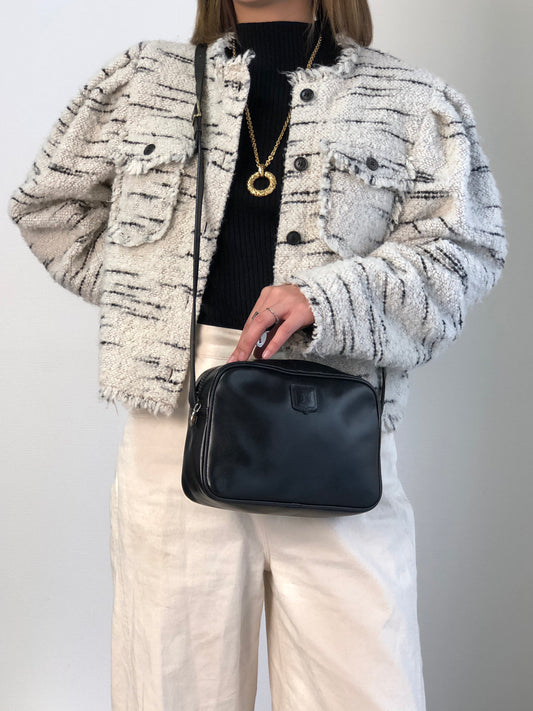 CELINE Blason Shoulder bag Black Vintage pdi5ij