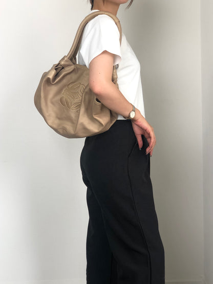 LOEWE Anagram Handbag Gold Vintage ybf3f8