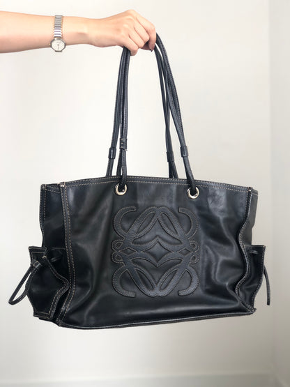 LOEWE Anagram Totebag Black Vintage 8r5k6b