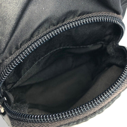 PRADA Triangle logo Double pocket Nylon Backpack Black Vintage 6bhxb5