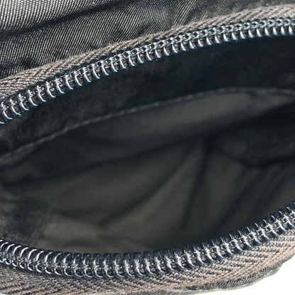 PRADA Triangle logo Double pocket Nylon Backpack Black Vintage 6bhxb5