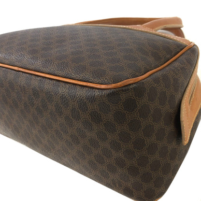 CELINE Logo Macadam Boston bag Handbag Brown Vintage Old Celine ymdnsc