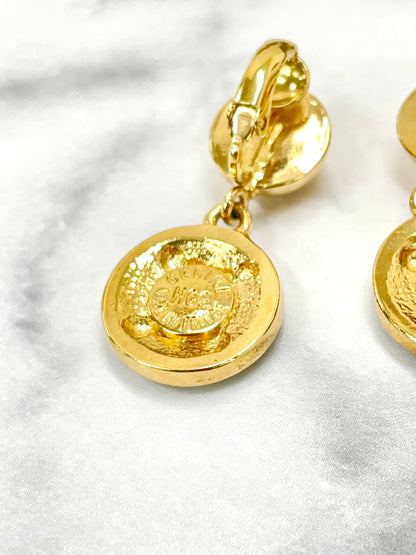 CELINE Triomphe 耳環 黑金 復古 配件 舊款 舊款 CELINE 6jythw