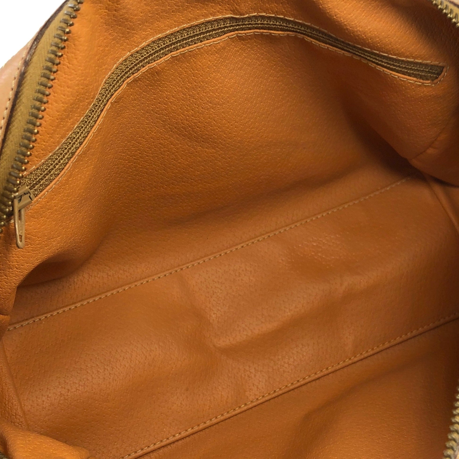 Céline Brown Macadam Coated Canvas Boston Bag