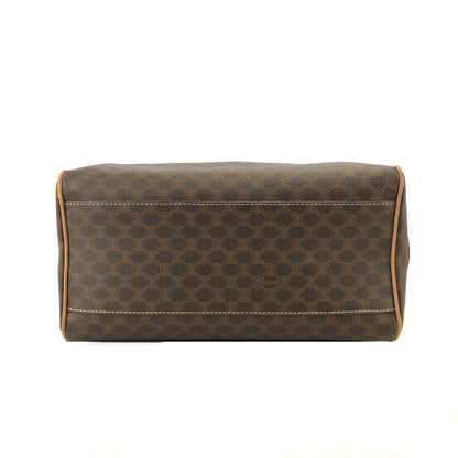 CELINE Macadam Blason Boston bag Handbag Brown Vintage Old Celine u2j5r4