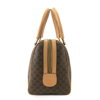 CELINE Macadam Blason Boston bag Handbag Brown Vintage Old Celine u2j5r4