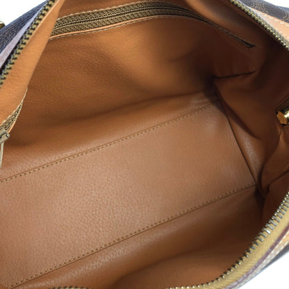 CELINE Macadam Blason Two- way Boston bag Handbag Shoulder bag Brown Vintage Old Celine wxxdse