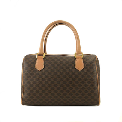 CELINE Macadam Blason Two- way Boston bag Handbag Shoulder bag Brown Vintage Old Celine wxxdse