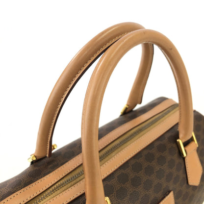 CELINE Macadam Blason Two- way Boston bag Handbag Shoulder bag Brown Vintage Old Celine wxxdse