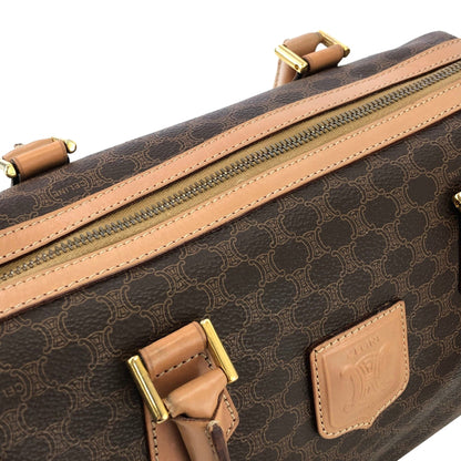 CELINE Macadam Blason Two- way Boston bag Handbag Shoulder bag Brown Vintage Old Celine wxxdse