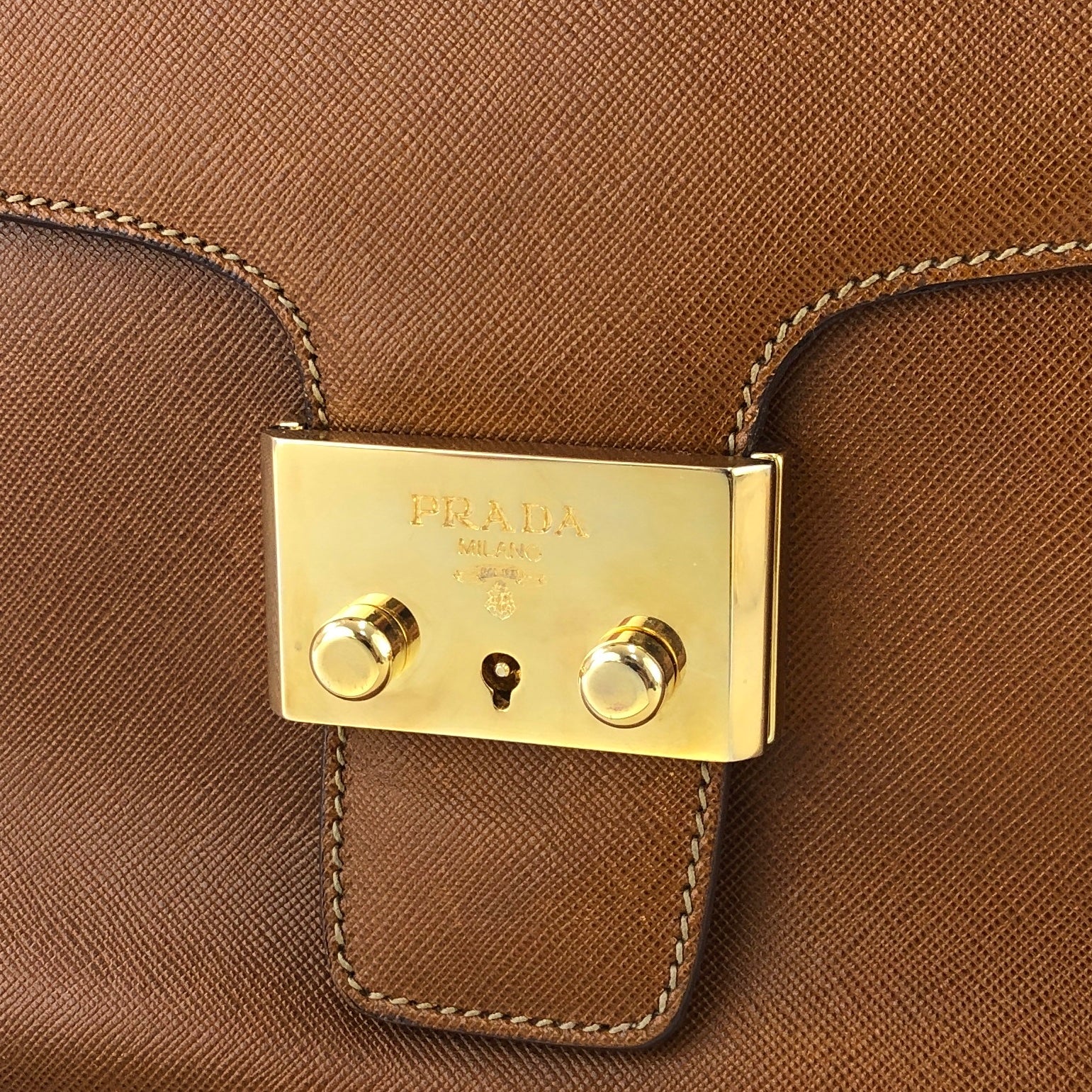 Prada Saffiano Leather Top Handle Bag