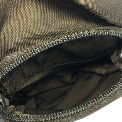 PRADA Triangle Logo Double Pocket Nylon Backpack Olive Green Vintage Old jp8x5n