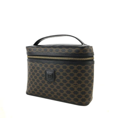 CELINE Macadam Blason Vanity bag Hand bag Black Vintage Old Celine 42j7dd