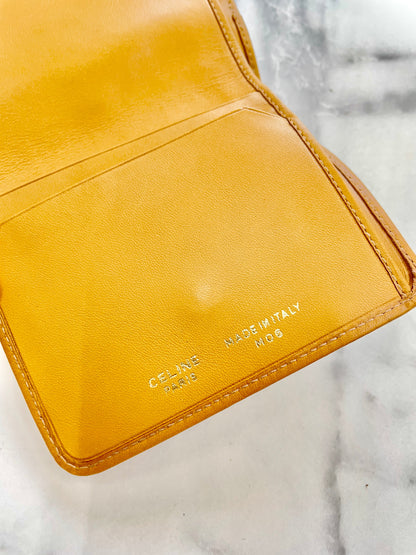 CELINE Macadam Triomphe Clasp wallet Brown Vintage Old Celine cy6ffc