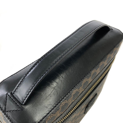 CELINE Macadam Blason Vanity bag Hand bag Black Vintage Old Celine 42j7dd