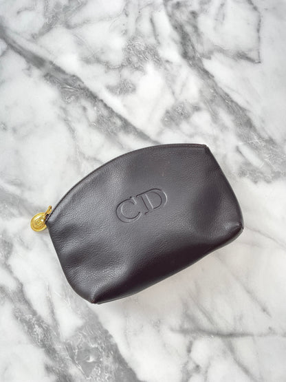Christian Dior 皮革手拿包 棕色 復古 舊款 k2bv7f