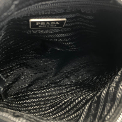 PRADA Triangle logo Buckle Nylon Crossbody Shoulder bag Black Vintage tnnrcj