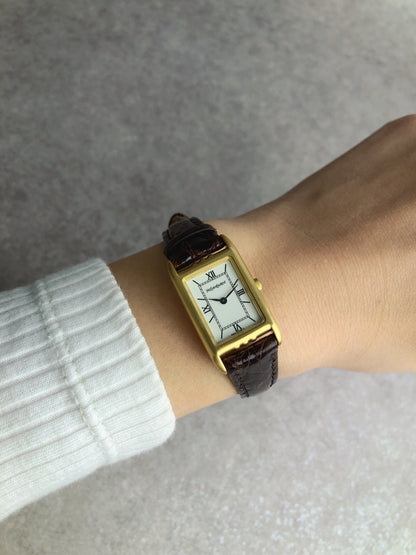 Yves Saint Laurent Watch Gold×Brown Vintage w83mtz