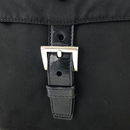 PRADA Triangle logo Buckle Nylon Crossbody Shoulder bag Black Vintage tnnrcj