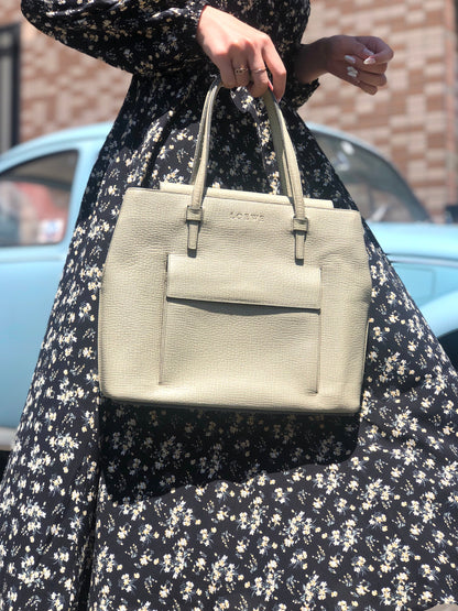 LOEWE Logo Front Pocket Embossed Leather Handbag Mint Green Vintage Old vaihgy