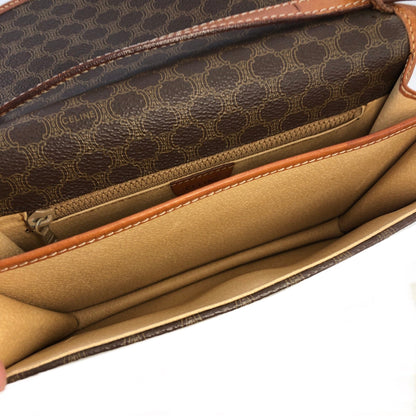 CELINE Macadam Blason Crossbody Small Shoulder bag Brown Vintage Old Celine 73td6y