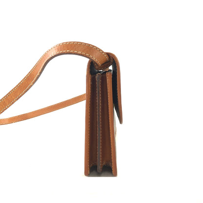 CELINE Macadam Blason Crossbody Small Shoulder bag Brown Vintage Old Celine 73td6y