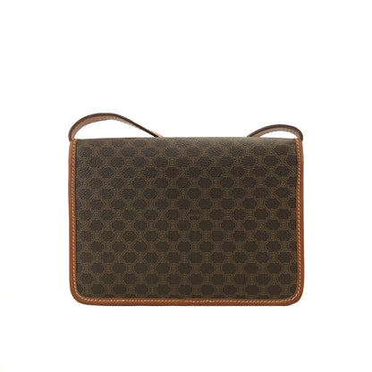 CELINE Macadam Blason Crossbody Small Shoulder bag Brown Vintage Old Celine 73td6y