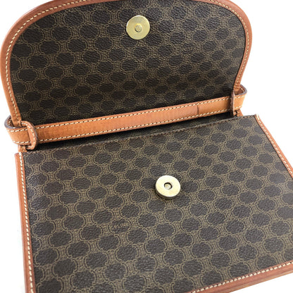 CELINE Macadam Blason Crossbody Small Shoulder bag Brown Vintage Old Celine 73td6y