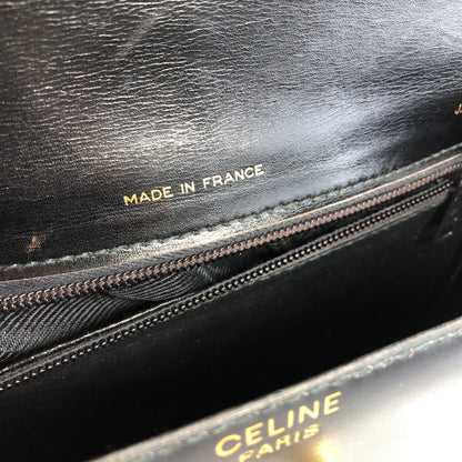 CELINE Horse carriage Crossbody Shoulderbag Black Vintage Old CELINE 3ne2y3