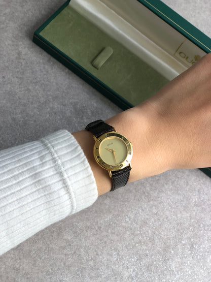 GUCCI Quartz Watch Brown×Gold Vintage cfa68u